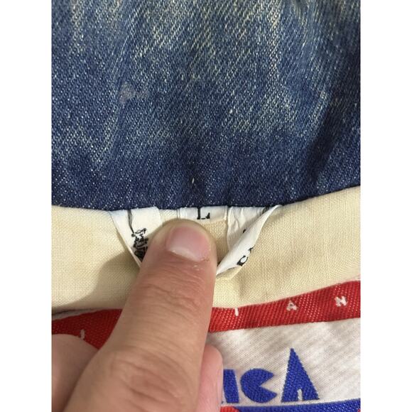 Vintage M.Julian America Full Zip Denim Bomber Jacket Pockets Y2K - Men’s Large - Picture 8 of 13